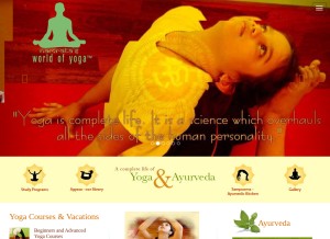 How yogagoa.in looks like on a tablet such as an iPad.