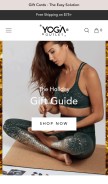 How yogaoutlet.com looks like on a mobile device such as an iPhone.