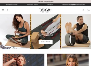 How yogaoutlet.com looks like on a tablet such as an iPad.