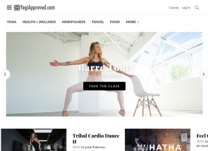 How yogiapproved.com looks like on a tablet such as an iPad.