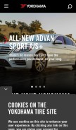 How yokohamatire.com looks like on a mobile device such as an iPhone.