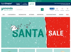 How yomonda.de looks like on a tablet such as an iPad.