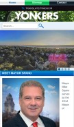 How yonkersny.gov looks like on a mobile device such as an iPhone.