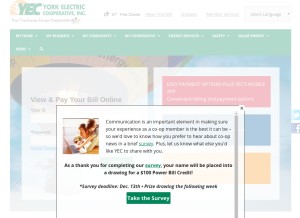 How yorkelectric.net looks like on a tablet such as an iPad.