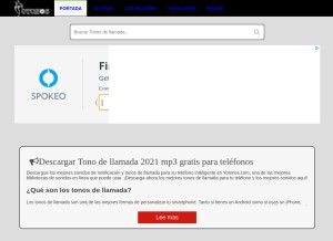 How yotonos.com looks like on a tablet such as an iPad.