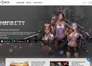 How yottagames.com looks like on a tablet such as an iPad.