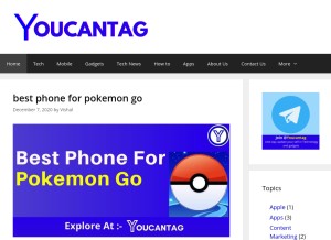 How youcantag.com looks like on a tablet such as an iPad.