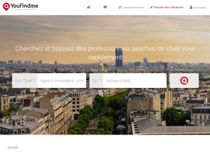 How youfindme.fr looks like on a tablet such as an iPad.