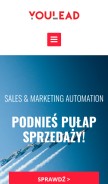 How youlead.pl looks like on a mobile device such as an iPhone.