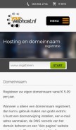 How your-webhost.nl looks like on a mobile device such as an iPhone.