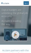 How youracclaim.com looks like on a mobile device such as an iPhone.