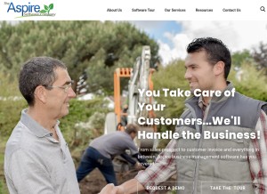 How youraspire.com looks like on a tablet such as an iPad.