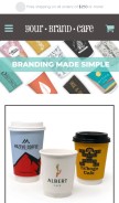 How yourbrandcafe.com looks like on a mobile device such as an iPhone.