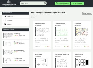 How yourcadblocks.com looks like on a tablet such as an iPad.