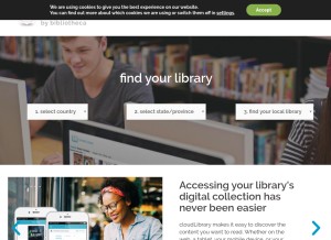 How yourcloudlibrary.com looks like on a tablet such as an iPad.