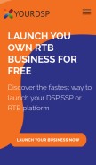 How yourdsp.co looks like on a mobile device such as an iPhone.