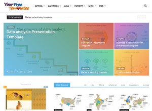How yourfreetemplates.com looks like on a tablet such as an iPad.