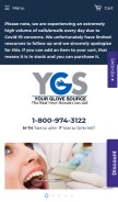 How yourglovesource.com looks like on a mobile device such as an iPhone.