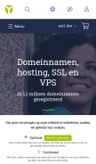 How yourhosting.nl looks like on a mobile device such as an iPhone.