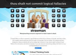 How yourlogicalfallacyis.com looks like on a tablet such as an iPad.