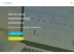How yourmembership.com looks like on a tablet such as an iPad.
