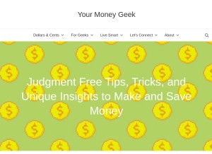 How yourmoneygeek.com looks like on a tablet such as an iPad.