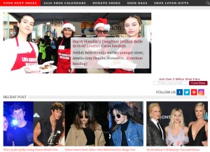 How yournextshoes.com looks like on a tablet such as an iPad.