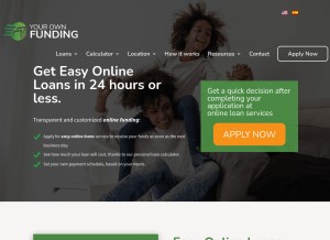 How yourownfunding.com looks like on a tablet such as an iPad.