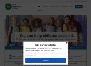 How yourtherapysource.com looks like on a tablet such as an iPad.