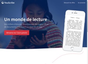 How youscribe.com looks like on a tablet such as an iPad.