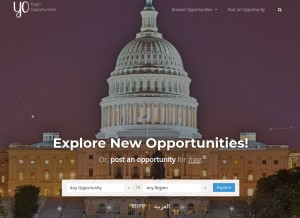 How youthop.com looks like on a tablet such as an iPad.