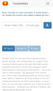 How youtubemp3.today looks like on a mobile device such as an iPhone.