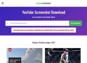 How youtubescreenshots.com looks like on a tablet such as an iPad.