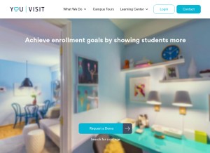 How youvisit.com looks like on a tablet such as an iPad.