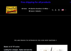 How youzfull.com looks like on a tablet such as an iPad.