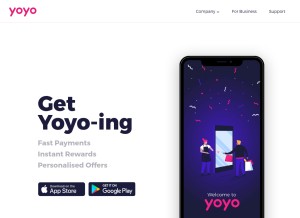 How yoyowallet.com looks like on a tablet such as an iPad.