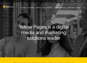 How ypg.com looks like on a tablet such as an iPad.