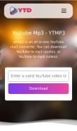 How ytmp3to.com looks like on a mobile device such as an iPhone.