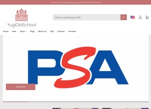How yugioldschool.com looks like on a tablet such as an iPad.