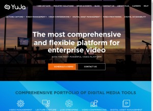 How yuja.com looks like on a tablet such as an iPad.