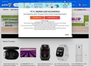 How yukko.com looks like on a tablet such as an iPad.