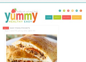 How yummyhealthyeasy.com looks like on a tablet such as an iPad.
