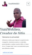 How yuniwebseo.com looks like on a mobile device such as an iPhone.