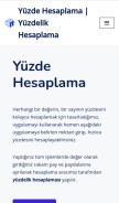 How yuzde-hesaplama.com looks like on a mobile device such as an iPhone.