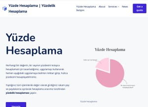 How yuzde-hesaplama.com looks like on a tablet such as an iPad.