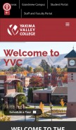 How yvcc.edu looks like on a mobile device such as an iPhone.