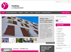 How yvelines.fr looks like on a tablet such as an iPad.