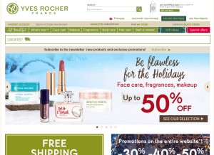 How yvesrocher.ca looks like on a tablet such as an iPad.