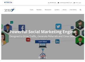 How z57.com looks like on a tablet such as an iPad.