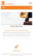 How zahran-om.com looks like on a mobile device such as an iPhone.
